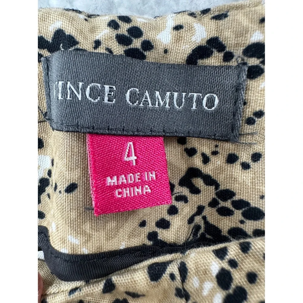 Vince Camuto Snakeskin Print Pants Women's Size‎ 4 Brown Tan Animal Print